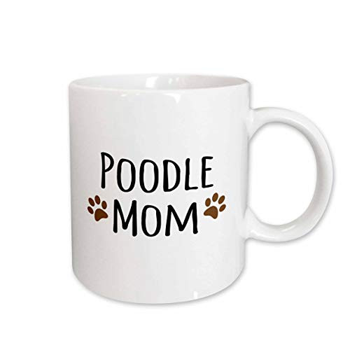 3dRose Poodle Dog Mom Mug 15 oz Ceramic