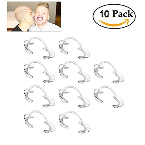 IVYRISE 10 PCS Mouthpieces Retractor Size L 135×90×20mm Mouth Opener for Speak Out Loud Games C-Shape Dental Tool Cheek Retractor Party Game Toys