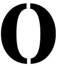 18x24 Large Letter Stencil from 4 Ply Mat Board-Stardos Font-Letter O