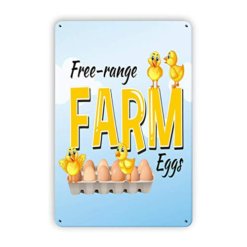 Farm Fresh EggsRange EggsChicken Yard Signs Chicken Coop Signs?Chicken StuffChicken Wall Plaque for Home KitchenGreat Gift for Poultry8x12in-196fe-07-
