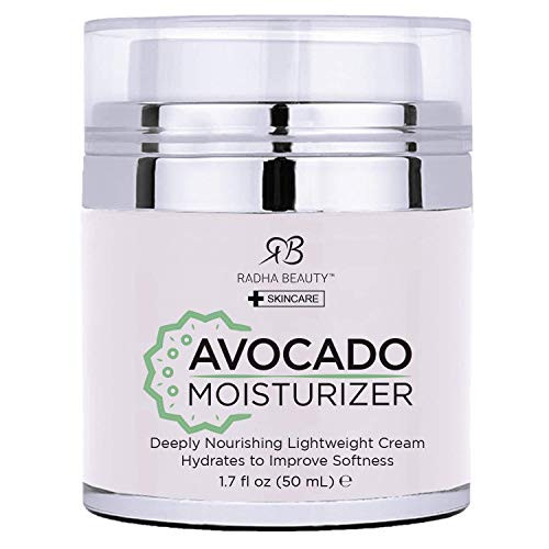 Radha Beauty Hyaluronic Moisturizer Miracle Cream for Face - with Hyaluronic Acid Vitamin E Green Tea with Aloe. Night and Day Moisturizing Cream 1.7 fl oz.