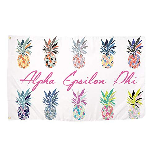 Desert Cactus Alpha Epsilon Phi Pop Art Pineapple Sorority Flag 3 feet x 5 feet Banner Greek Letter Sign Decor A E Phi -Flag - Pineapple-