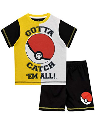 Pokemon Boys' Pokeball Pajamas Size 7 Black