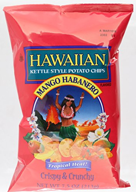 Hawaiian-Tm- Kettle Style Potato Chips Mango Habanero Potato Chips 7.5 Ounce Hawaiian-Tm- Kettle Style Potato Chips Mango Habanero Potato Chips 7.5 Ounce