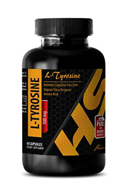 Mental Focus and Clarity Supplement - L-TYROSINE 500MG - Increase Cognitive Function - tyrosine and phenylalanine Supplements - 1 Bottle -60 Capsules- Mental Focus and Clarity Supplement - L-TYROSINE 500MG - Increase Cognitive Function - tyrosine and phenylalanine Supplements - 1 Bottle -60 Capsules-