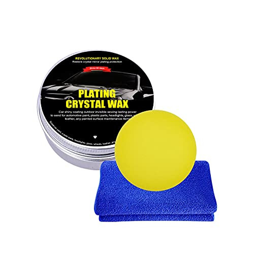 Car Wax Crystal Plating Set Car Coating Wax Hard Glossy Carnauba Wax  Car Scratches Repair Wax for Car Scratches Fast Repair Coating Care -1Pc.B.WH-