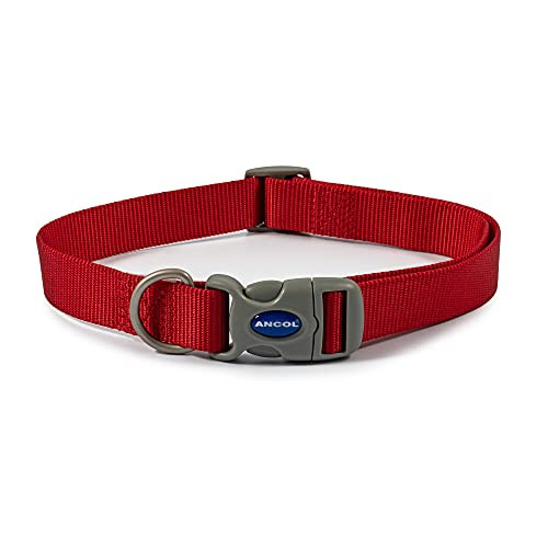 Ancol Heritage Nylon Adjustable Collar Red 45-70cm Sz 5-10