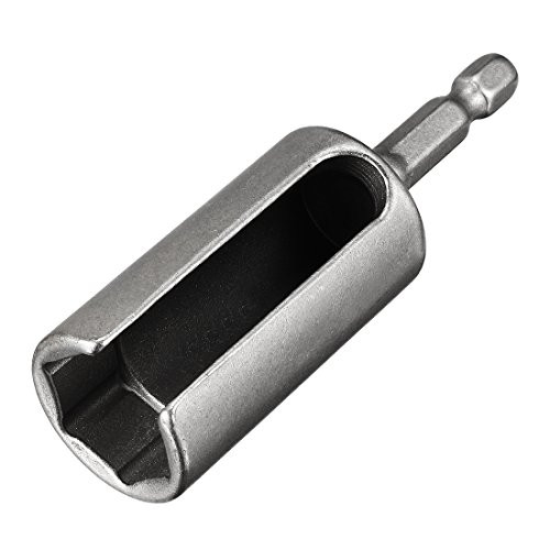 uxcell 17mm Nut Driver 1-4" Quick-Change Hex Shank Slotted Drill Bit Socket Wrench Tool 3 Inch Length