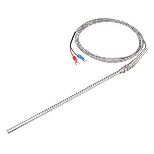 uxcell K Type Thermocouple Temperature Sensor Probe 5x200mm -0 to 600C- 6.6ft Temperature Controller