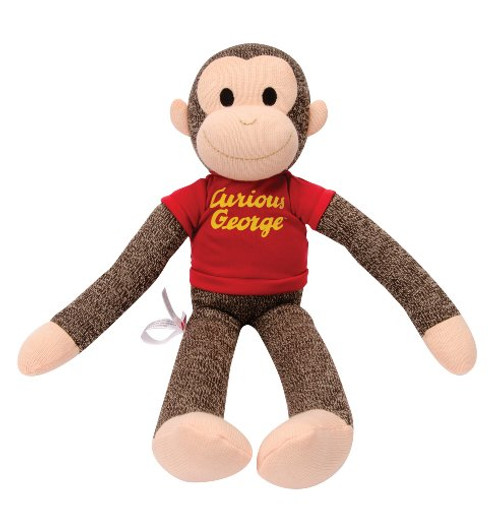 Schylling Curious George Sock Monkey Plush Schylling Curious George Sock Monkey Plush