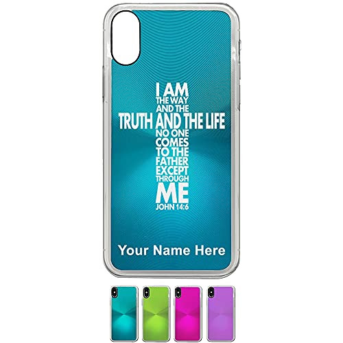 Case Compatible with iPhone XR Bible Verse John 14-6 Personalized Engraving Included