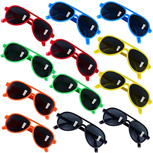 Kids Sunglasses Party Favors Aviator Sunglasses in Bulk 24 Pack for Kids Pool Party Favors Goody Bag Stuffers Beach Party Toys Fun Gift for Children Birthday  and  Graduation Party Supplies