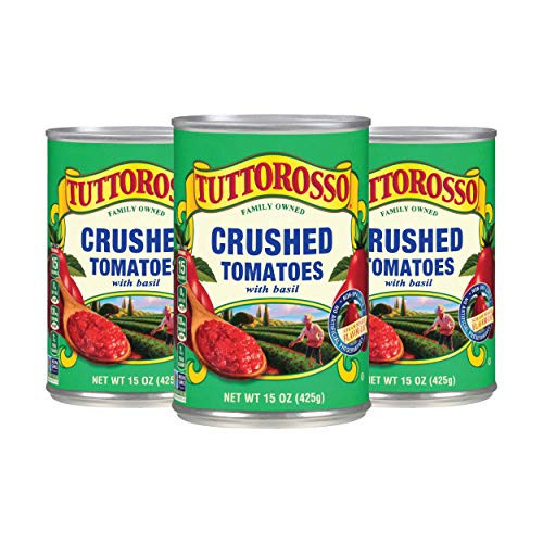 Tuttorosso Crushed Tomatoes with Basil Gluten Free and Vegetarian Recipe 15 Ounce Jars 3-Pack Tuttorosso Crushed Tomatoes with Basil Gluten Free and Vegetarian Recipe 15 Ounce Jars 3-Pack