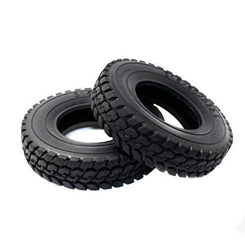 Toyoutdoorparts RC Hard Rubber Tires 4pc 22mm Type for Tamiya 1-14 Scale Tractor Truck