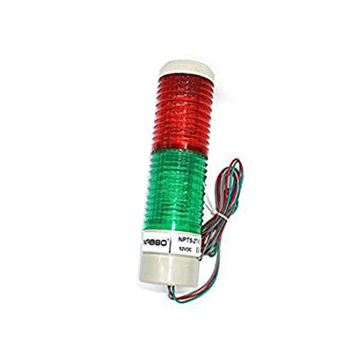 Nxtop Industrial Signal Light Column LED Alarm Round Tower Light Indicator Warning Light Red Green Steady On DC 12V