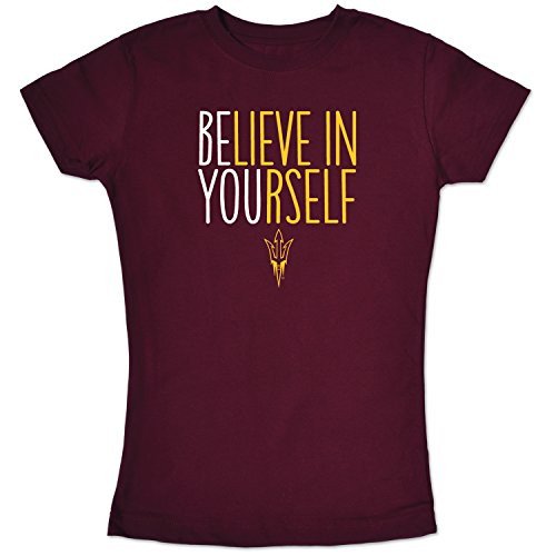 College Kids Girls Short Sleeve Tee Youth Maroon Size -14-16--Large