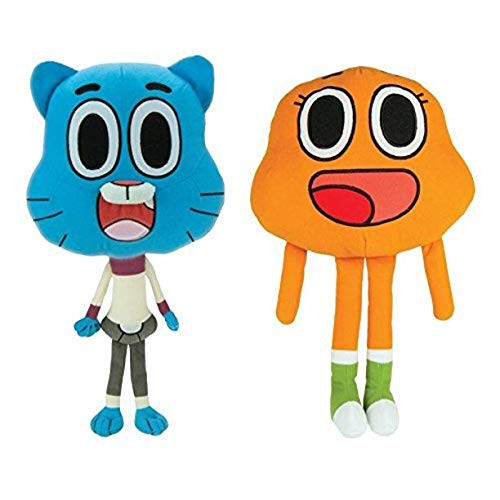 Amazing World of Gumball 2 Pieces Plush Set Gumball and Darwin Watterson Stuffed Aminal Toy TAG