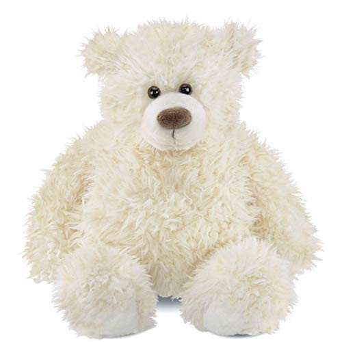 Bearington Scruffy White Plush Teddy Bear Stuffed Animal 18 inch
