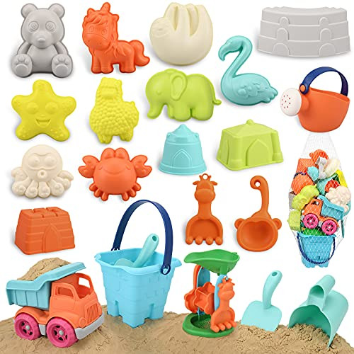 Bloranda Beach Sand Toys 22 Pcs Kids Beach Toys Includes Sand Truck Bucket Castle Building Kit Animals Sand Castle Toys for Beach Kids Summer Outdoor Toys Bloranda Beach Sand Toys 22 Pcs Kids Beach Toys Includes Sand Truck Bucket Castle Building Kit Animals Sand Castle Toys for Beach Kids Summer Outdoor Toys