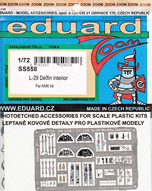 Eduard Photoetch 1-72 - Aero L-29 Delfin Interior -AMK-' for ASIN 'B01G3ZPS0W - EDUSS558 1-72 Eduard Color Zoom PE - L-29 Delfin Interior -for use with the AMK model kit- -MODEL KIT ACCESSORY-