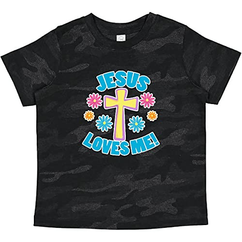 inktastic Easter Jesus Loves Me with Baby T-Shirt 6 Months Storm Camo 29088