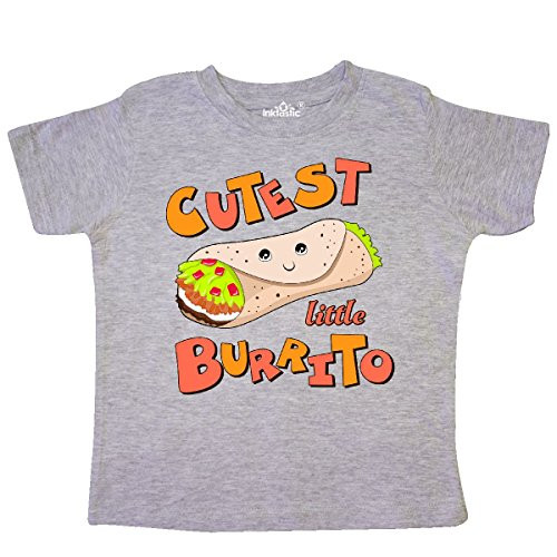 inktastic Cutest Little Burrito Toddler T-Shirt 5-6 Heather Grey 294c3