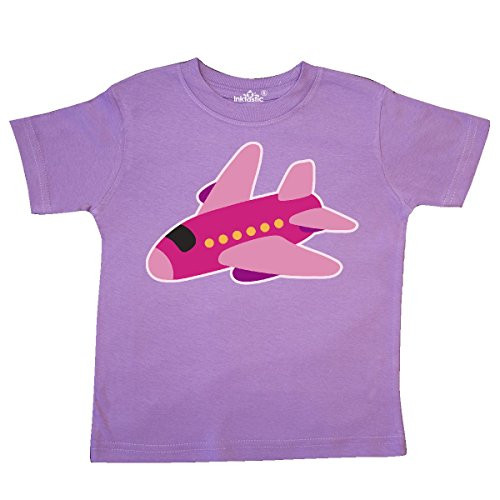 inktastic Girls Pink Airplane Pilot Toddler T-Shirt 3T Lavender 2e225