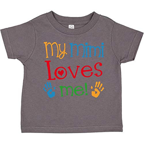 inktastic My Mimi Loves Me Cute Toddler T-Shirt 2T Charcoal 2fc4b