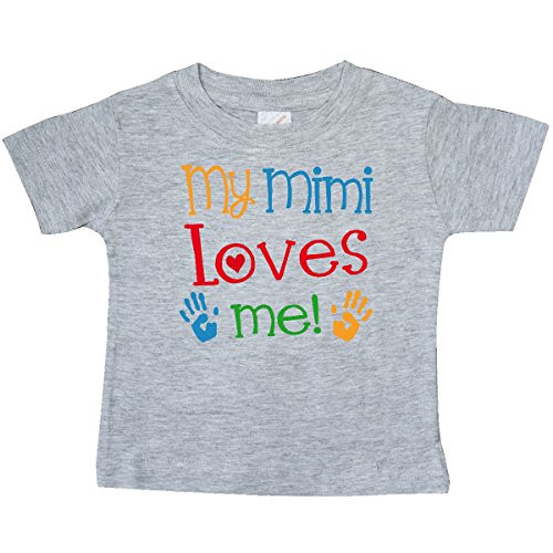 inktastic My Mimi Loves Me Cute Baby T-Shirt 18 Months Heather Grey