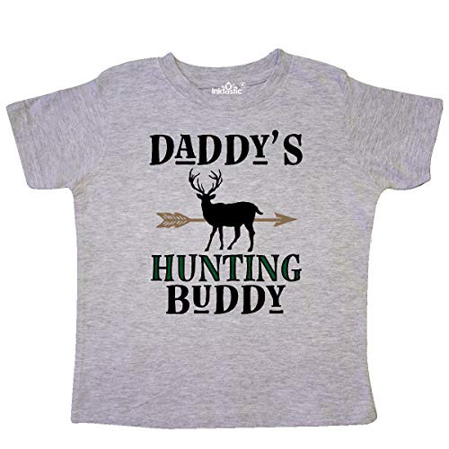 inktastic Daddy Hunting Buddy Bow Hunter Toddler T-Shirt 3T Heather Grey 31de2