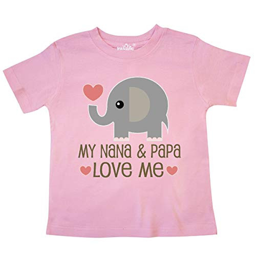 inktastic My Nana and Papa Love Me Gift Toddler T-Shirt 3T Pink 31e4c inktastic My Nana and Papa Love Me Gift Toddler T-Shirt 3T Pink 31e4c