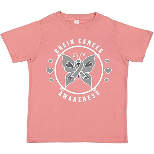 inktastic Brain Cancer Awareness with Grey Ribbon Toddler T-Shirt 3T Mauve 33012