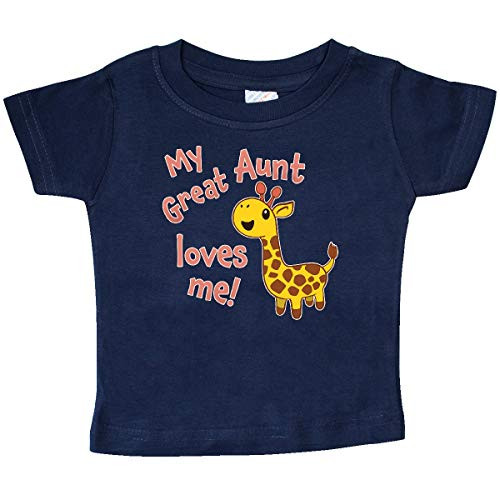 inktastic My Great Aunt Loves Me- Cute Giraffe Baby T-Shirt 18 Months Navy inktastic My Great Aunt Loves Me- Cute Giraffe Baby T-Shirt 18 Months Navy