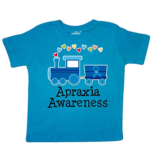 inktastic Apraxia Awareness Ribbon Train Toddler T-Shirt 4T Turquoise 35eb6