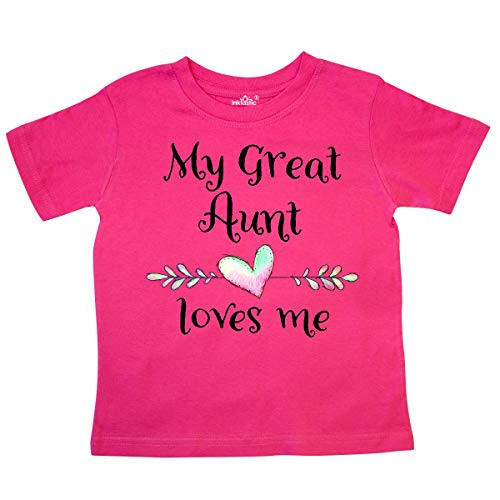 inktastic My Great Aunt Loves Me- Heart Toddler T-Shirt 4T Hot Pink 37612