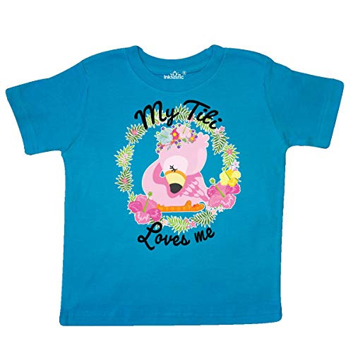 inktastic Baby Flamingo My Titi Loves Me Toddler T-Shirt 3T Turquoise 380ce