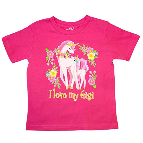 inktastic I Love My Gigi Unicorn with Pink Toddler T-Shirt 5-6 Hot Pink 3868f