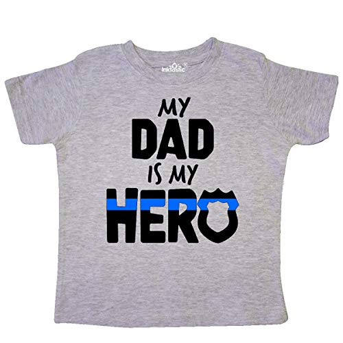 inktastic My Dad is My Hero Police Officer Toddler T-Shirt 3T Heather Grey 39406 inktastic My Dad is My Hero Police Officer Toddler T-Shirt 3T Heather Grey 39406