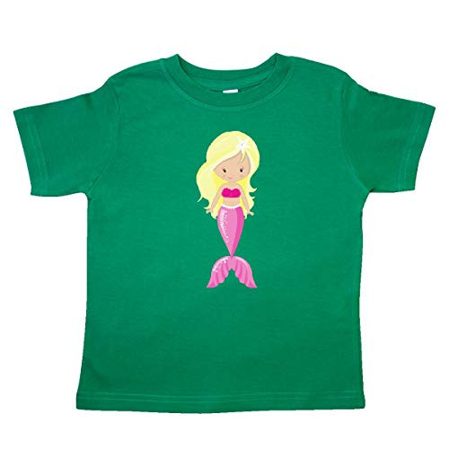 inktastic Cute Little Mermaid Blonde Hair Toddler T-Shirt 4T Kelly Green 3a0e7