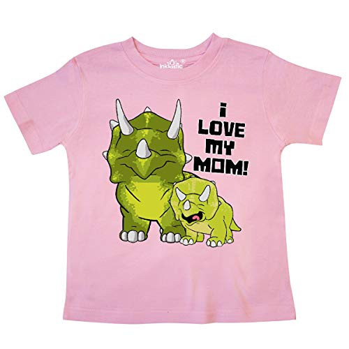 inktastic I Love My Mom with Baby and Mommy Toddler T-Shirt 2T Pink 3afd7