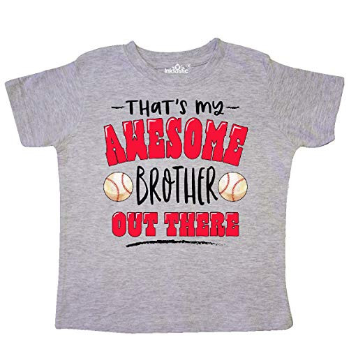 inktastic That's My Awesome Brother Out Toddler T-Shirt 4T Heather Grey 3afdc