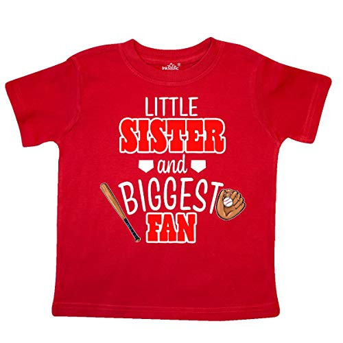 inktastic Little Sister and Biggest Fan Baseball Toddler T-Shirt 4T Red 3b1c1 inktastic Little Sister and Biggest Fan Baseball Toddler T-Shirt 4T Red 3b1c1