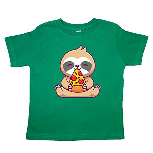 inktastic Sloth Pizza Toddler T-Shirt 3T Kelly Green 3dabf