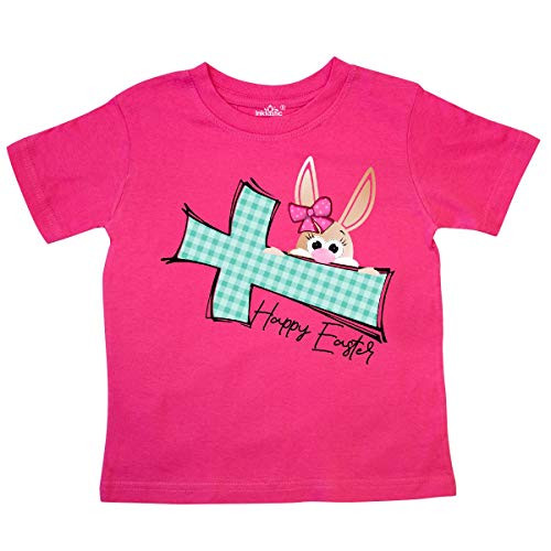 inktastic Happy Easter Cute Peeking Bunny and Toddler T-Shirt 2T Hot Pink 3e55c