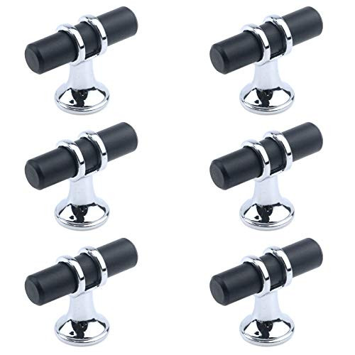 T Tulead 6PCS Single Hole Pull Handles Furniture Pulls Door Handle Pulls Modern Cabinet Handle Pulls for Wardrobe Dresser Bookcase