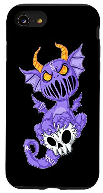 iPhone SE -2020- - 7 - 8 Kawaii Pastel Goth Cute Creepy Demon Dragon  and  Skull Case