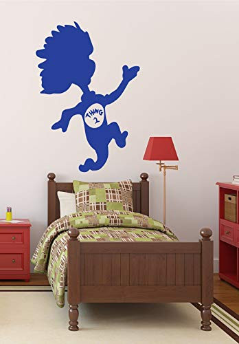 Dr. Seuss Cat In the Hat Thing Two Character Vinyl Wall Decal Playroom Child Bedroom Nursery Party Decorations