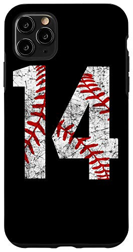 iPhone 11 Pro Max Vintage Baseball Mom 14 Jersey Baseball Favorite Player Case