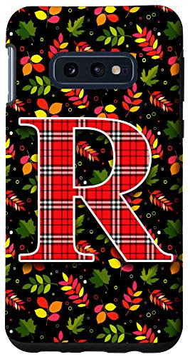 Galaxy S10e Autumn Leaves Letter R Monogram Case