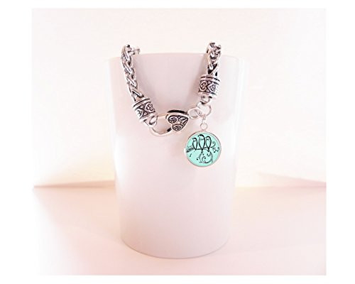 Three Little Birds Blue Birds Charm Bracelet Heart Clasp Bracelet with Pendant